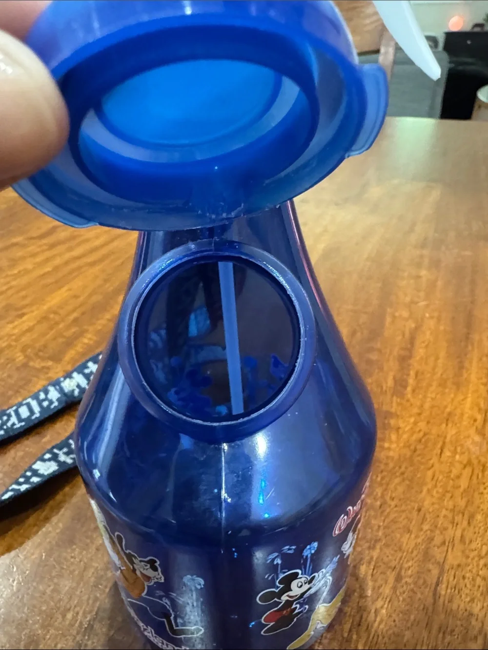 Y2K approx 2006 Walt Disney World Navy Blue Handheld Water Bottle Fan Mister
